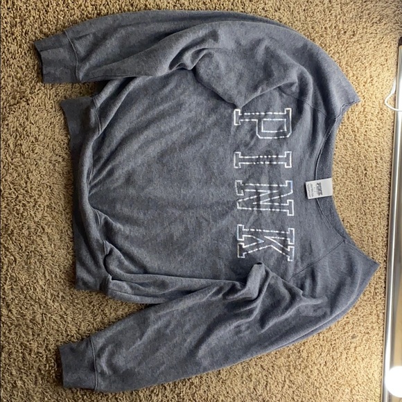 Pink off the shoulder thin long sleeve - Picture 3 of 4